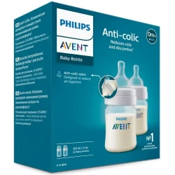 Набор бутылочек для кормления из полипропилена Philips Avent Anti-colic, 125 мл, 2 шт. купить в Кишиневе. Фото 4