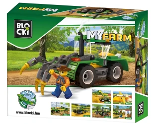 Конструктор Blocki MyFarm Tractor plow Трактор с плугом, 85 элементов купить в Кишиневе. Фото 2