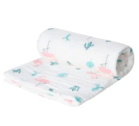 Păturică Akuku Muselin Flamingos, 110×105 cm cumpăra în Chișinau