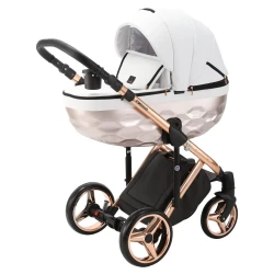 Carucior 2 in 1 Adamex Chantal Star White Rose Gold cumpăra în Chișinau. Foto 2