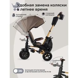 Детский трицикл QPlay Nova Deluxe Grey купить в Кишиневе. Фото 7