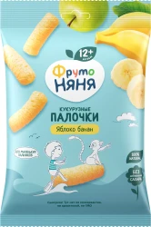 Хрустящие палочки ФрутоНяня с кукурузой, яблоком и бананом (12 мес+), 20 гр купить в Кишиневе. Фото 1