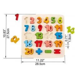 Развивающая игрушка Hape Chunky Number Math Puzzle купить в Кишиневе. Фото 4