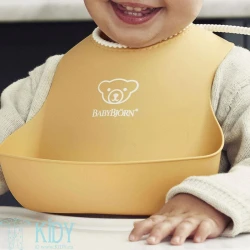 Слюнявчик из силикона BabyBjorn Powder Yellow/Powder Blue, 2 шт купить в Кишиневе. Фото 3