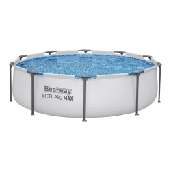Piscină cu cadru metalic Bestway Steel Pro Max Round 305x76 cm, 4678 litri, cu pompă de filtrare cumpăra în Chișinau. Foto 1
