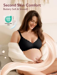 Бюстгальтер для кормления Momcozy Floral Black, размер S купить в Кишиневе. Фото 3