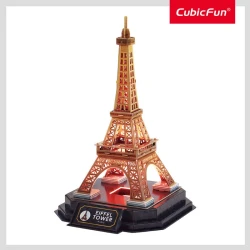 Puzzle 3D Cubic Fun Turnul Eiffel cu iluminare LED, 51 elemente cumpăra în Chișinau. Foto 3