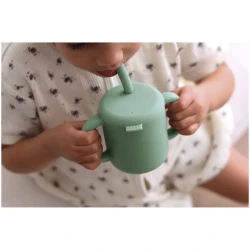 Cană cu pai din silicon Beaba Sage Green (8+ luni), 170 ml cumpăra în Chișinau. Foto 4