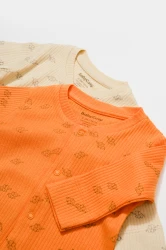 Комбинезоны BabyCosy Modal Beige & Apricot, 2 шт. (3-6М) купить в Кишиневе. Фото 3