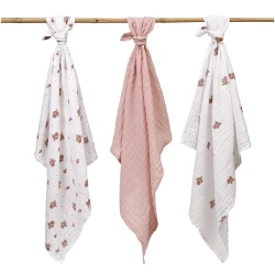 Pelinci din bumbac BabyOno Extra Soft Pink (70x70 cm), 3 buc. cumpăra în Chișinau. Foto 3