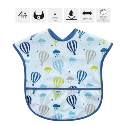 Полиэстеровый слюнявчик BabyJem Ballons Blue купить в Кишиневе. Фото 2