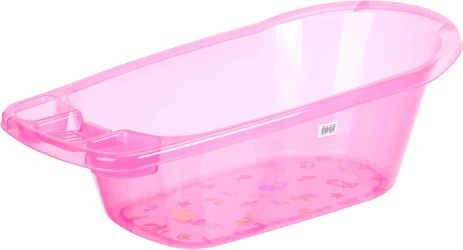 Ванночка детская со сливом BabyJem Transparent Pink, 80 см купить в Кишиневе. Фото 2
