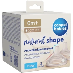 Силиконовая соска Canpol Babies Natural Shape с мини потоком (0 мес.+), 2 шт. купить в Кишиневе. Фото 4