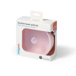 Миска с присоской и крышкой BabyOno Pink, 12×14,5 см купить в Кишиневе. Фото 6
