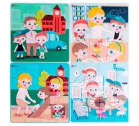 Puzzle din lemn 4-în-1 Clasic World "Școala" cumpăra în Chișinau. Foto 2