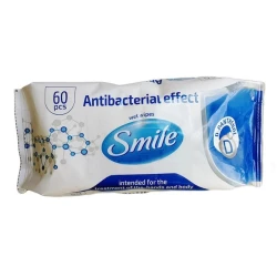 Servetele umede Smile Antibacterial, 60 buc. cumpăra în Chișinau. Foto 1