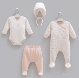 Комплект из 4 штук Caramell Tiny Girl Ivory & Pink (0М) купить в Кишиневе. Фото 1