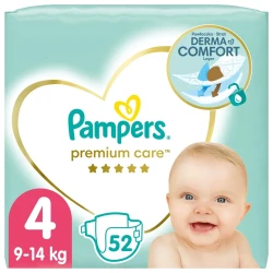 Scutece Pampers Premium Care 4 (9-14 kg), 52 buc. cumpăra în Chișinau. Foto 1