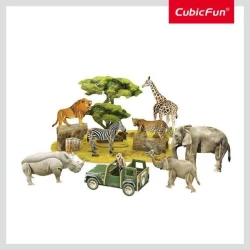 Пазл 3D Cubic Fun African Wildlife, 69 элементов купить в Кишиневе. Фото 3