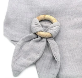 Set bavetă cu două fețe și jucărie dentiție BabyJem, Gri cumpăra în Chișinau. Foto 4