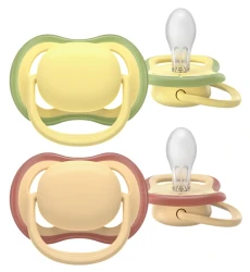 Suzeta ortodontică din silicon Philips Avent Ultra Air Yellow & Orange (0-6 luni), 2 buc. cumpăra în Chișinau. Foto 1