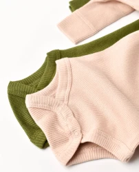 Body cu mâneca lungă BabyCosy Modal Blush & Olive, 2 buc. (9-12L) cumpăra în Chișinau. Foto 3