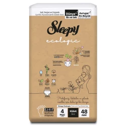 Подгузники-трусики Sleepy Ecologic Double Maxi 4 (7-16 кг), 48 шт. купить в Кишиневе. Фото 1