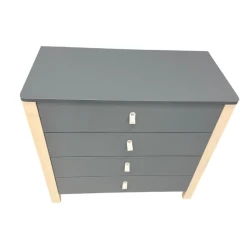 Комод-пеленальный столик Eucalyptus Karol Plus (4 ящиков) PAL Graphite & Natural купить в Кишиневе. Фото 6