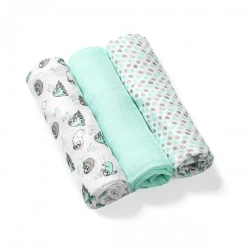 Pelinci din fibre de bambus BabyOno Hearts Mint (70x70 cm), 3 buc. cumpăra în Chișinau. Foto 1