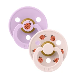 Круглые латексные соски Bibs Ladybug Violet Sky & Petal (0-6 мес.), 2 шт. купить в Кишиневе. Фото 1