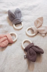 Прорезыватель Jollein Bunny Ears Nougat купить в Кишиневе. Фото 4