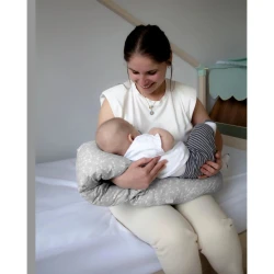 Подушка для кормления BabyJem Многофункциональная с поддержкой головы Серый, 25x79 см купить в Кишиневе. Фото 3