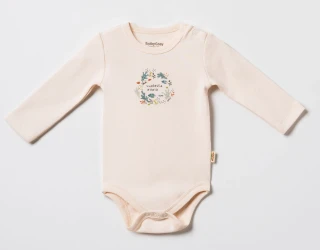 Body cu mânecă lungă BabyCosy Green & Ecru, 2 buc. (12-18L) cumpăra în Chișinau. Foto 2