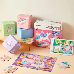 Puzzle educativ Mideer Level Up 4 in 1 Unicorn, 87 elemente cumpăra în Chișinau. Foto 3