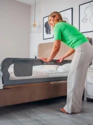 Barieră de protecție pentru pat Lionelo Eva Black Onyx, 150 cm cumpăra în Chișinau. Foto 8