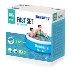Надувной бассейн Bestway Fast Set 183x51 см, 940 литров, голубой купить в Кишиневе. Фото 5