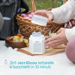 Портативный подогреватель и стерилизатор для бутылочек Chicco FlipHeat White купить в Кишиневе. Фото 2