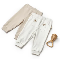 Pantaloni BabyCosy Ivory & Ecru, 2 buc. (6-9L) cumpăra în Chișinau. Foto 1