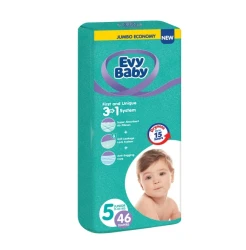 Подгузники Evy Baby Jumbo Junior 5 (11-25 кг), 46 шт. купить в Кишиневе. Фото 1