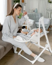 Стул для кормления с функцией качания Carrello Triumph Palette Grey купить в Кишиневе. Фото 2