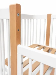 Комплект: Кроватка Kuzea Elza White Nature + Комод-пеленальный столик PernaMea HappyBaby Standart 800 PAL White купить в Кишиневе. Фото 10