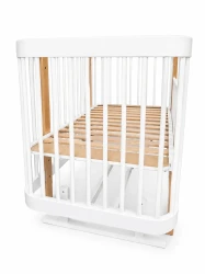 Комплект: Кроватка Kuzea Elza White Nature + Комод-пеленальный столик PernaMea HappyBaby Standart 800 PAL White купить в Кишиневе. Фото 8