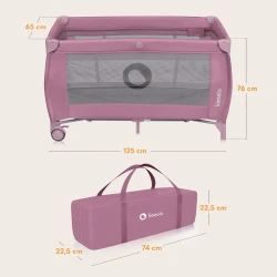 Манеж-кровать Lionelo Stefi Plus Pink Magnolia купить в Кишиневе. Фото 6
