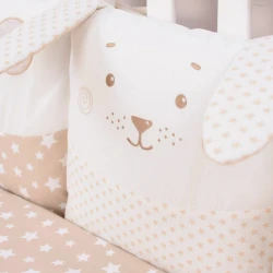 Lenjerie de patut Veres Smiling Animals Beige (6 piese), 120x60 cm cumpăra în Chișinau. Foto 5