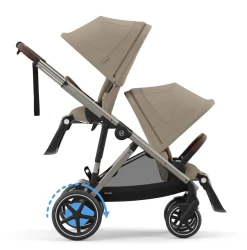 Прогулочная коляска с реверсивным блоком Cybex e-Gazelle S TPE Almond Beige купить в Кишиневе. Фото 6