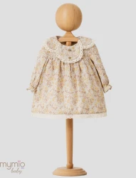Платье с длинным рукавом Mymio Flower Mustard & Beige (6-9М) купить в Кишиневе. Фото 1