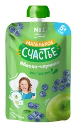 Piure Маленькое Счастье din mere,afine (5 luni+), 90 g cumpăra în Chișinau. Foto 1