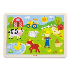 Puzzle din lemn Viga Farm, 24 elemente cumpăra în Chișinau. Foto 2