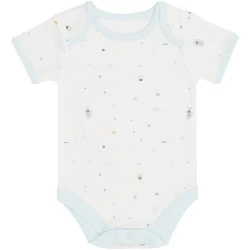 Body cu maneca scurta KikkaBoo Stripy Friends White & Blue, 3 buc. (0-3L) cumpăra în Chișinau. Foto 2