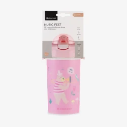 Cană cu pai și curea Kikkaboo Music Fest Pink (8 luni+), 450 ml cumpăra în Chișinau. Foto 4